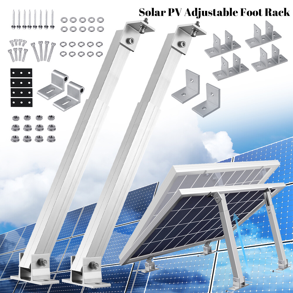 2-4X Solar Panel Mounting Brackets Adjustable Angle Tilt Mount Bracket Wall Roof