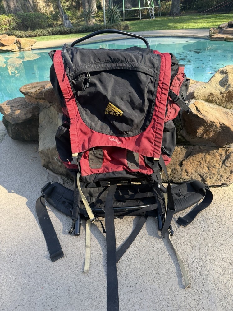 Kelty Trekker 4300 External Frame Hiking Backpack Red Black