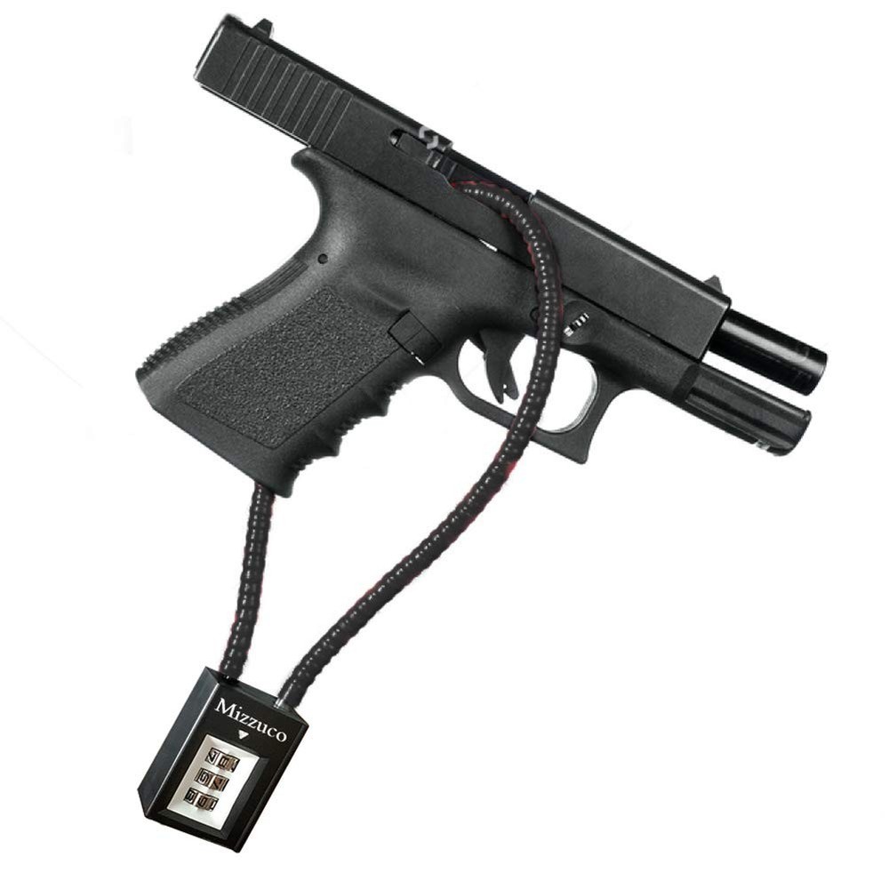 Mizzuco Trigger Lock 3 Digit Combination Gun & Cable Inky-Black