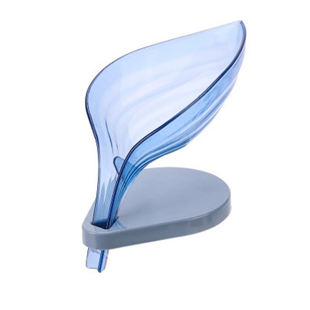 Leaf Shape Soap Drain Holder Box Bathroom Kitchen "Soap Dish" Self Drain New