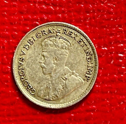 1919 Canada 5 Cent Silver World Coin. ENN Coins
