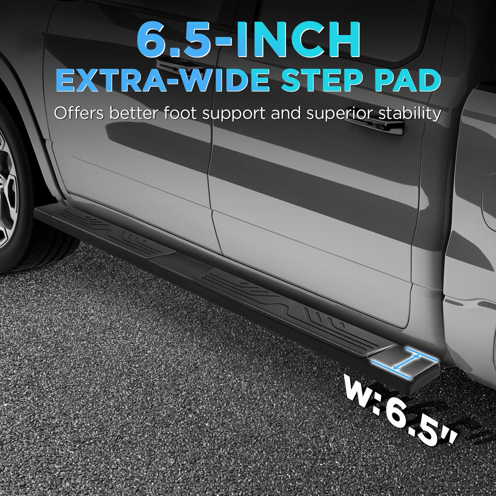 For 07-18 Chevy Silverado Double/Extended Cab 6.5'' Running Board Side Step Bars