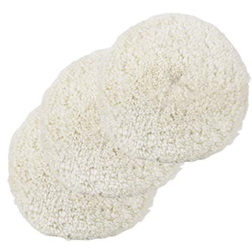 3 Pack Wool Polishing Pad, 7 inch Wool Buffing Pad for Compound Cutting &