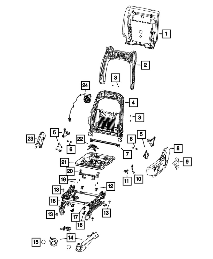 Genuine Mopar Seat Bracket 68100735AA