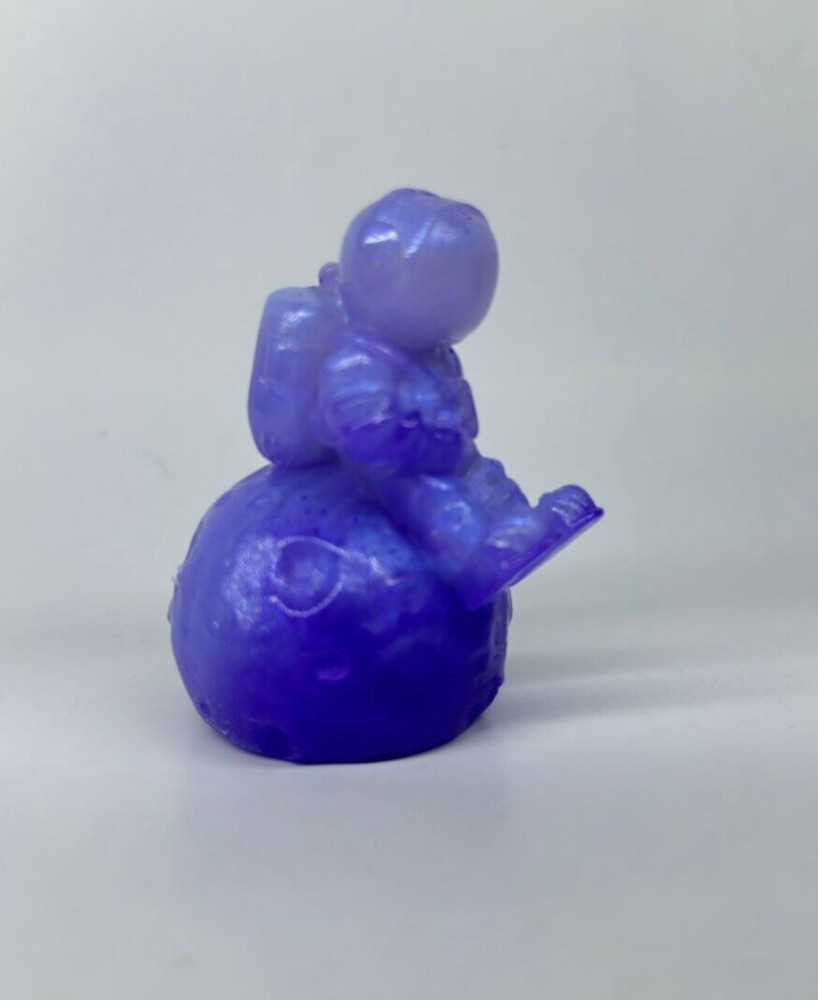 moon Space man purple white decor Epoxy unique distinct hand mad