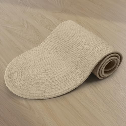 Dining Table Runner | Handmade Ribbed Style Cotton | | | for 12x54 in Beige