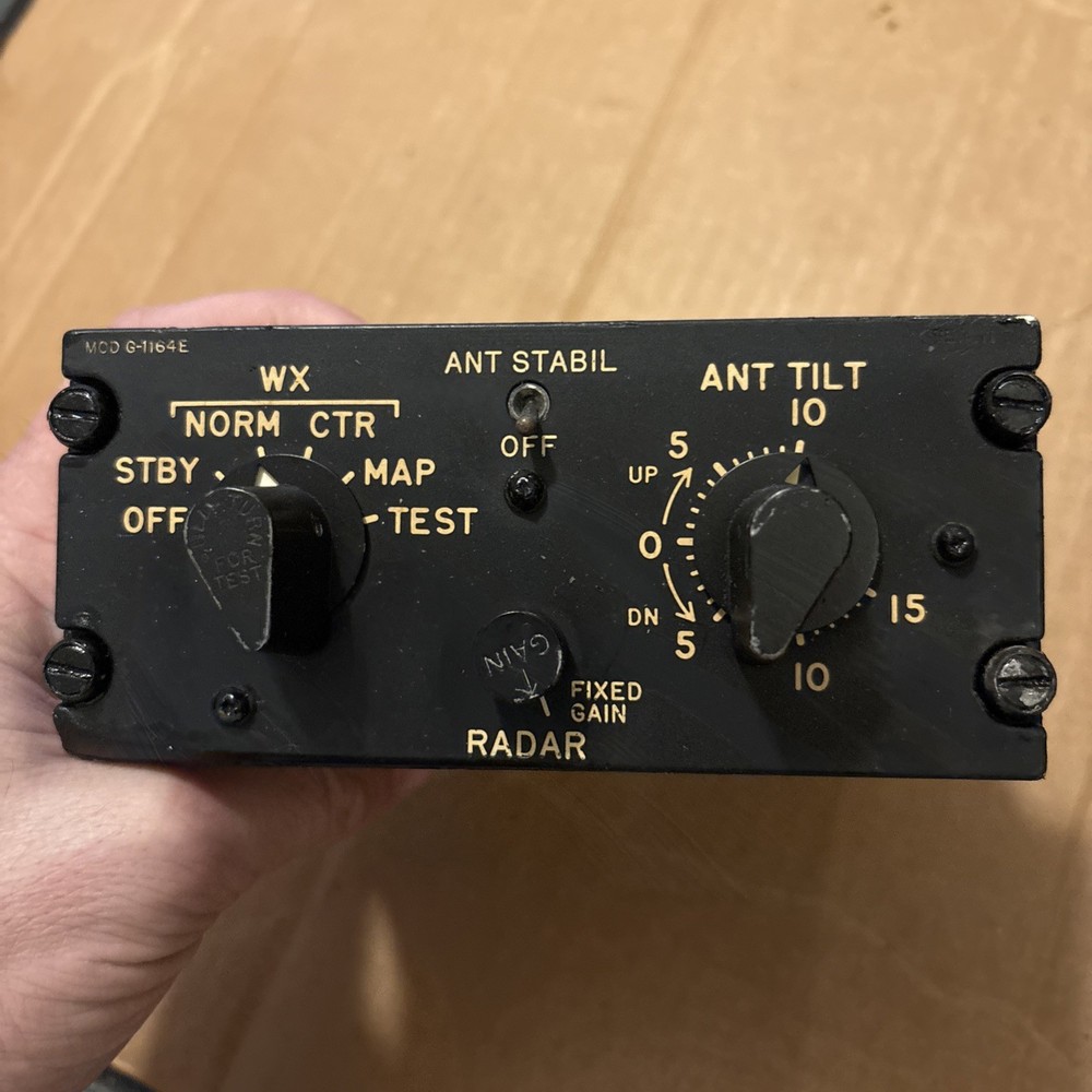 Radar Control Panel MOD G-1164E WX Norm CTR Untested Airplane