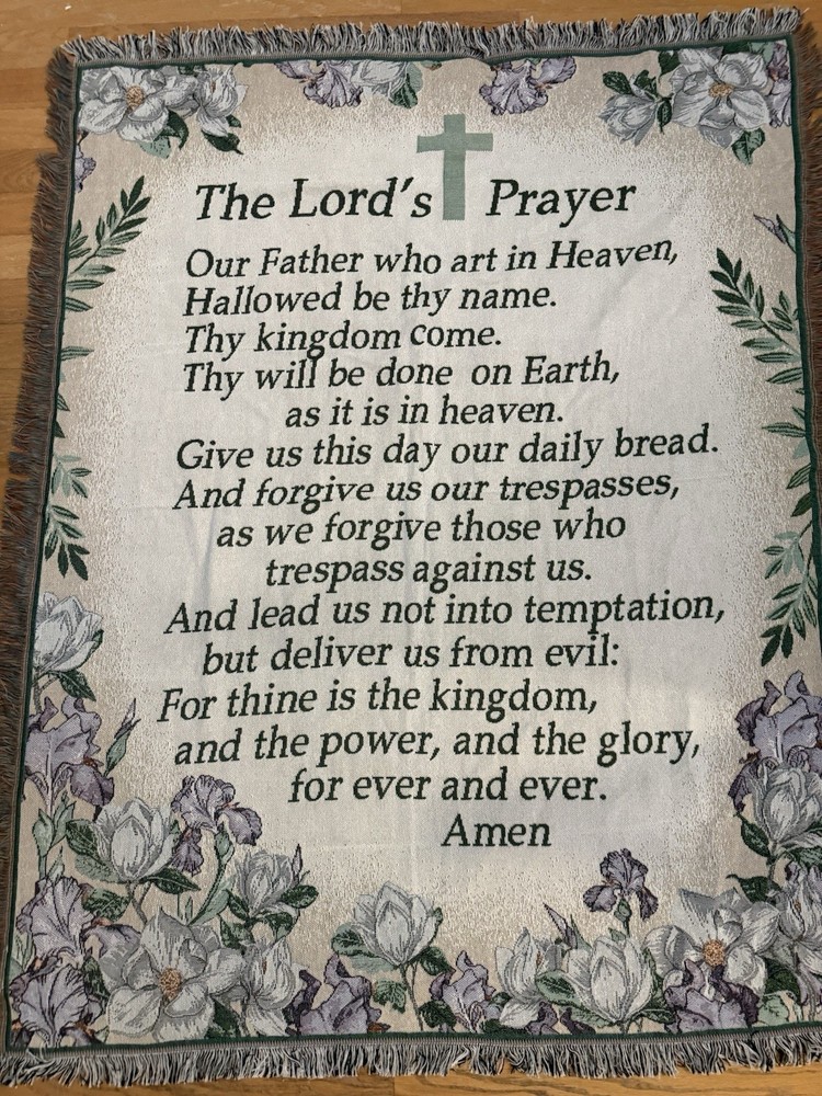 LORD'S PRAYER TAPESTRY THROW (SHIPS FREE!)