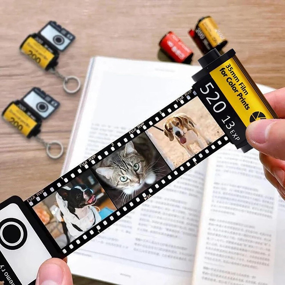 8 Pack Sublimation Memory Film Roll Keychain, Sided Sublimation Blank5487