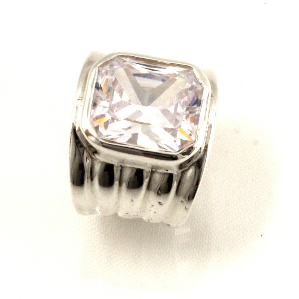 Solid Sterling Silver .925 Classic Cubic Zirconia Solitaire Ring TPJ