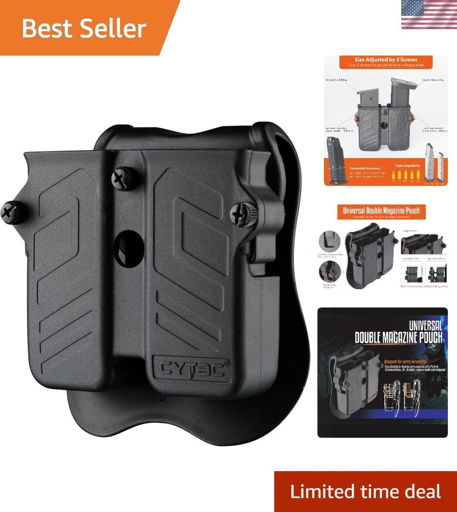 Compact Polymer Paddle Holster: Fits 9mm & .40 Caliber Dual Stack Magazines