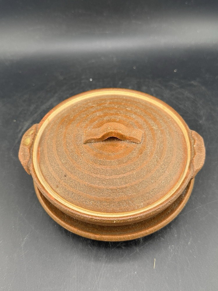 Mini Lidded Stoneware Pot With Sig On Base See Photos Candy Dish