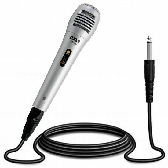 Pyle PDMIK1 Dynamic Microphone, Professional Moving Coil Handheld Mic XLR Cable