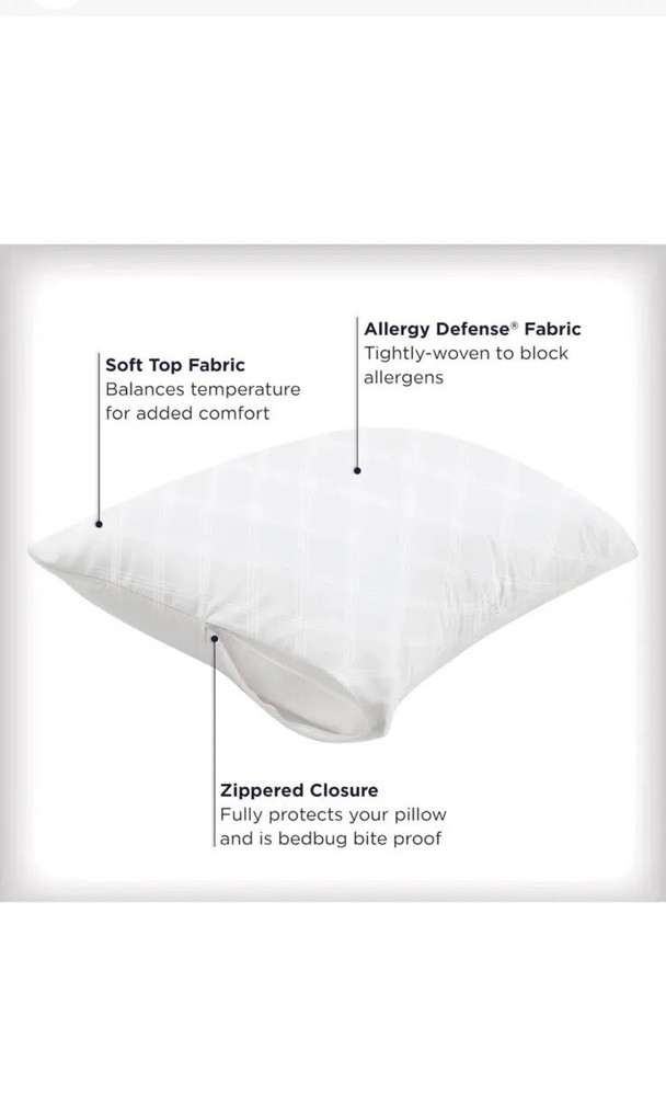 Allerease Zippered Breathable Pillow Protector (King) (20inx36in)