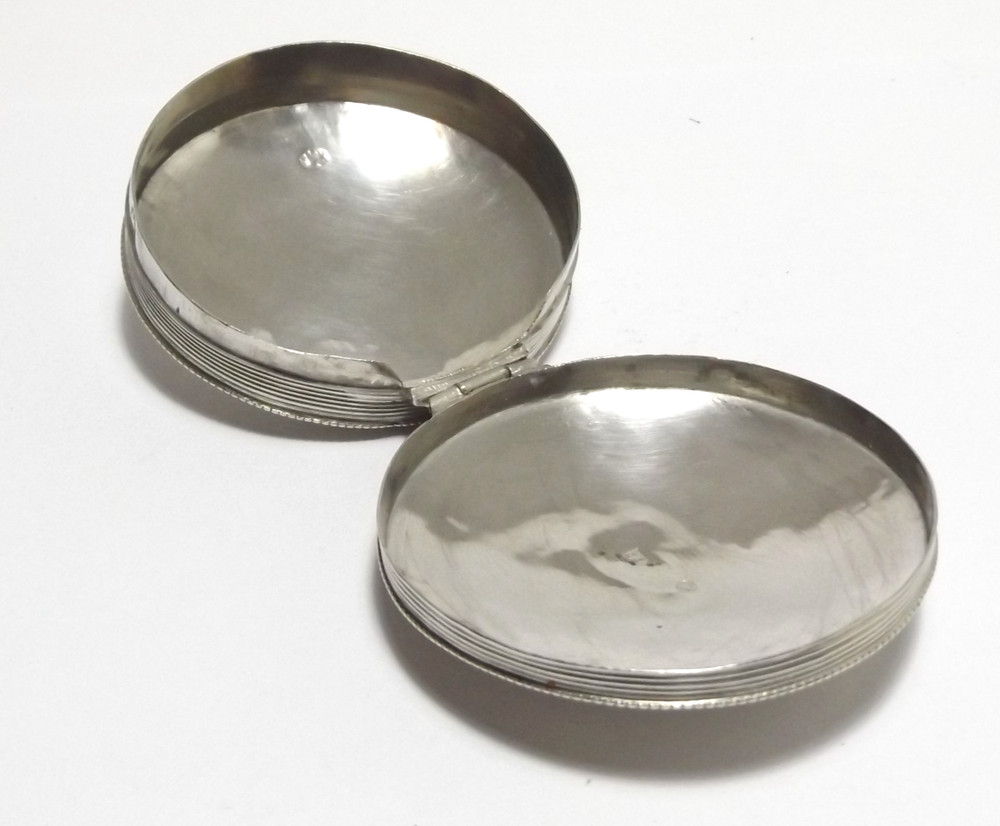 ANTIQUE 19thC DUTCH SOLID SILVER SNUFF BOX, PEPPERMINT BOX, AMSTERDAM 1835