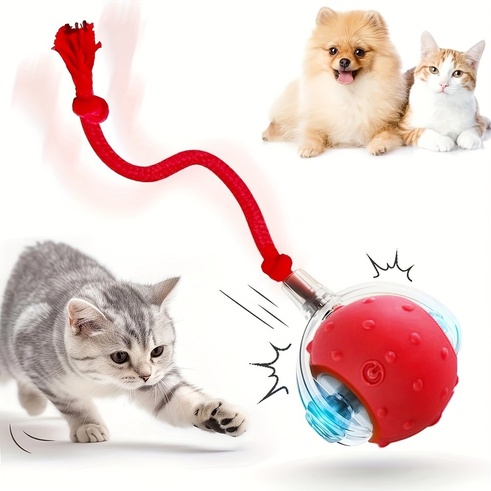 Automatic 360° Rolling Pet Ball - Grinding and Soothing Function,