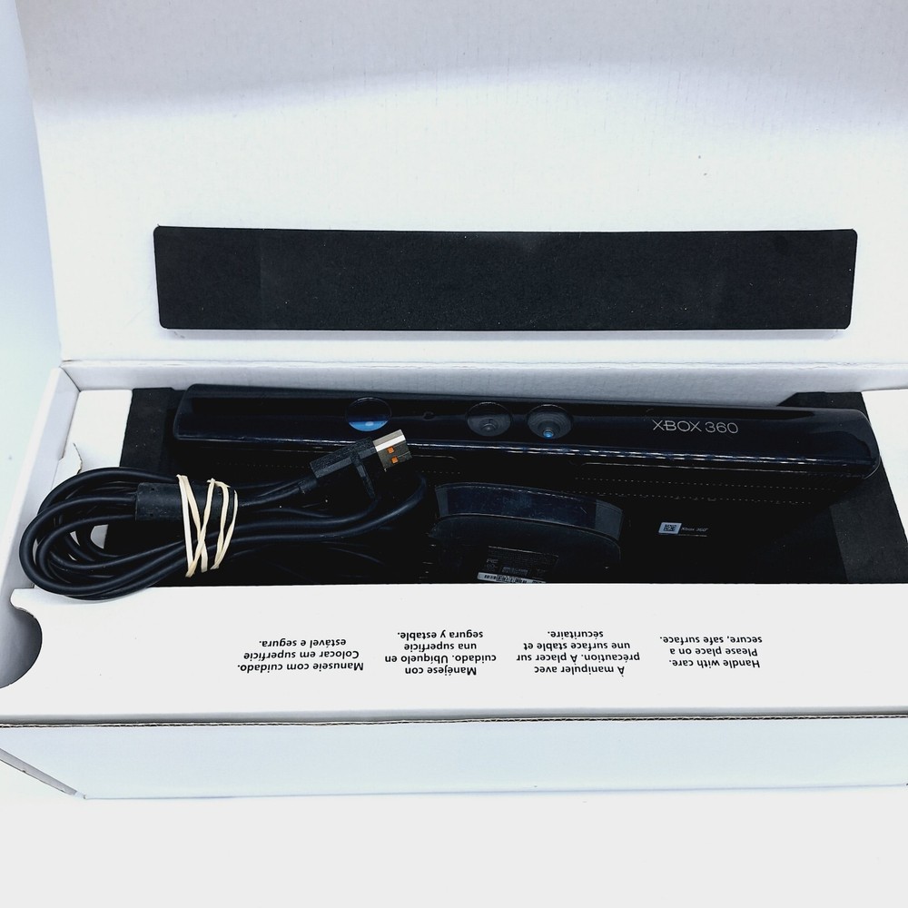 Xbox 360 Kinect Sensor Camera w/ Kinect Adventures and Cables in Box
