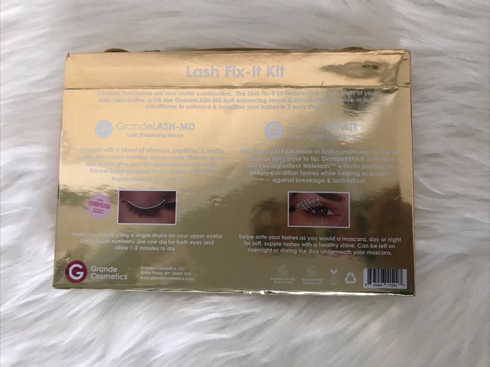 Grande Cosmetics Lash Fix It Kit 2-Pc Full Size NIB