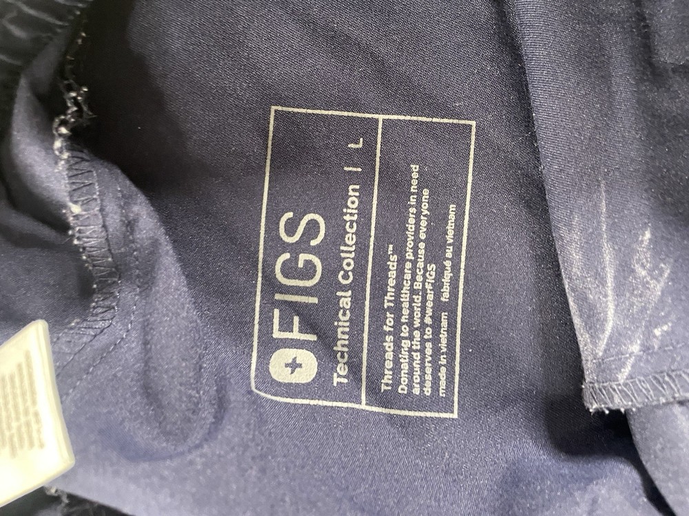 Figs Technical Collection Blue Scrub Set Womens Large Nurse
