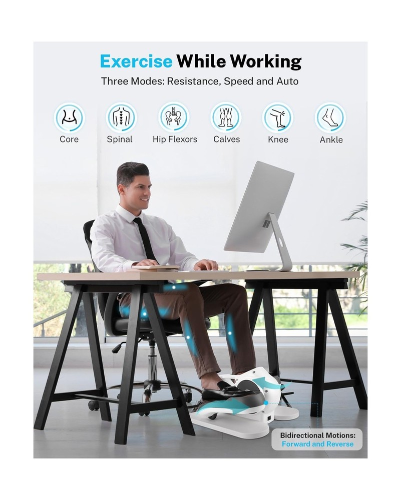 Gonex Under Desk Elliptical Exercise Machine, Leg Exerciser While S... Fast Ship