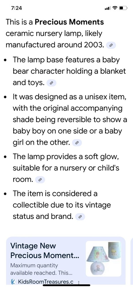 Precious Moments Table Lamp