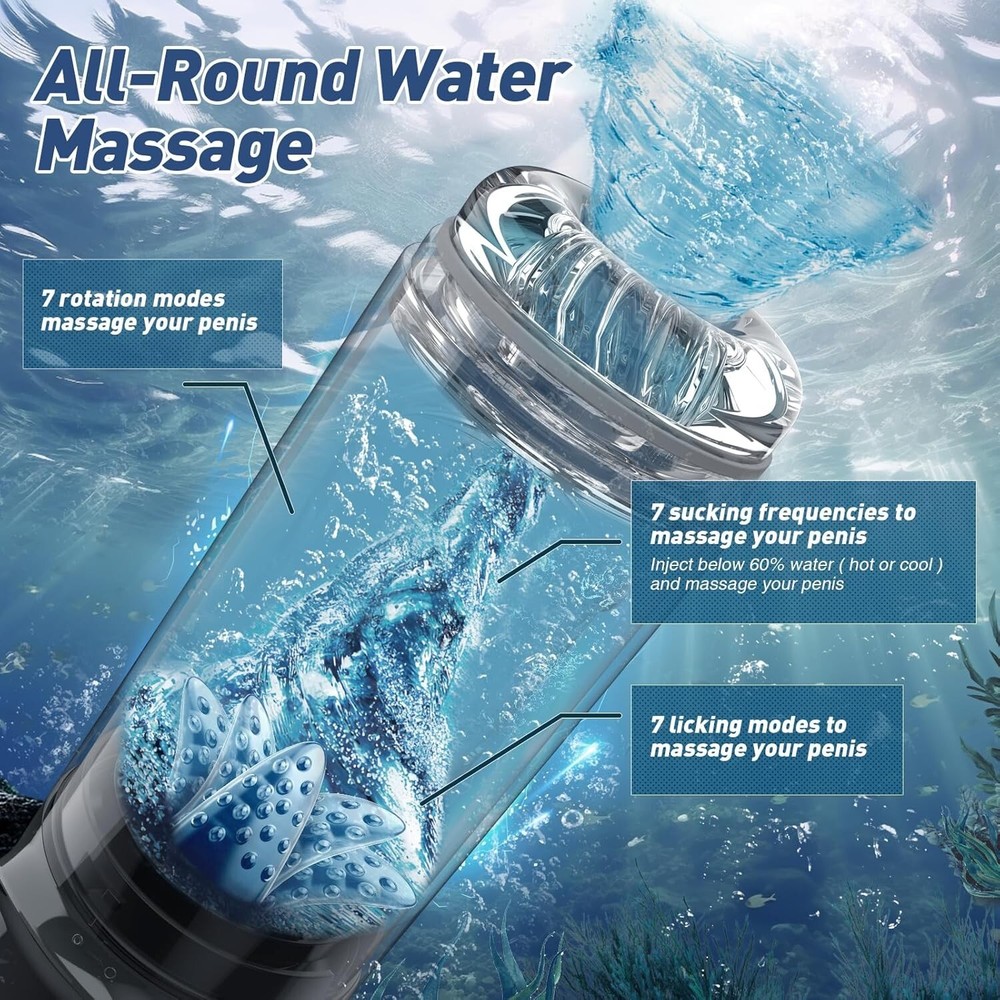 Male Masturbaters Automatic HandsFree Rotating Cup Thrusting Stroker Lubricants