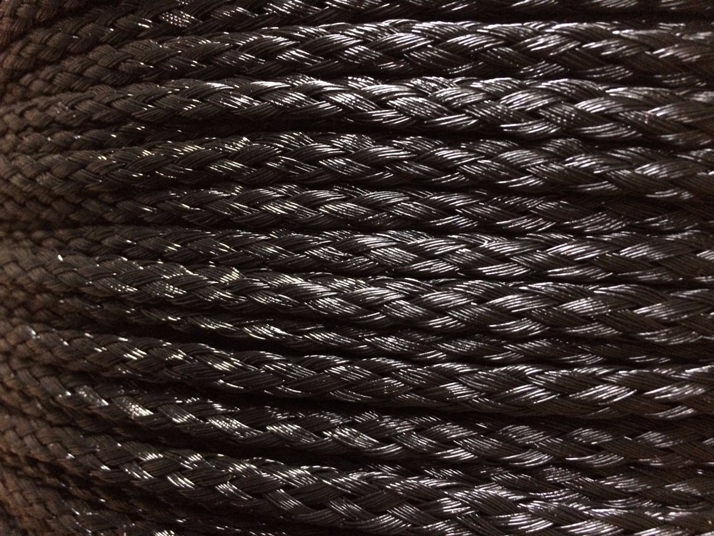 3/16" x 1000' Hollow Braid Polypropylene Polypro Rope Size #6 Black Spool Poly