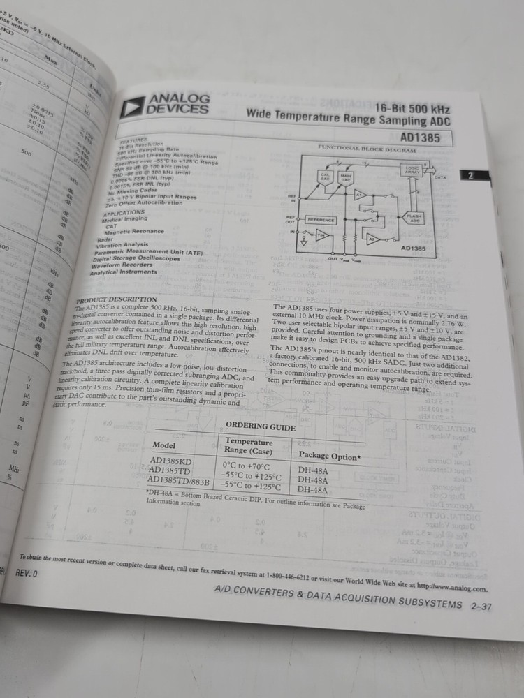 Electronics Book: Analog Devices, Designer's Reference Manual 1996