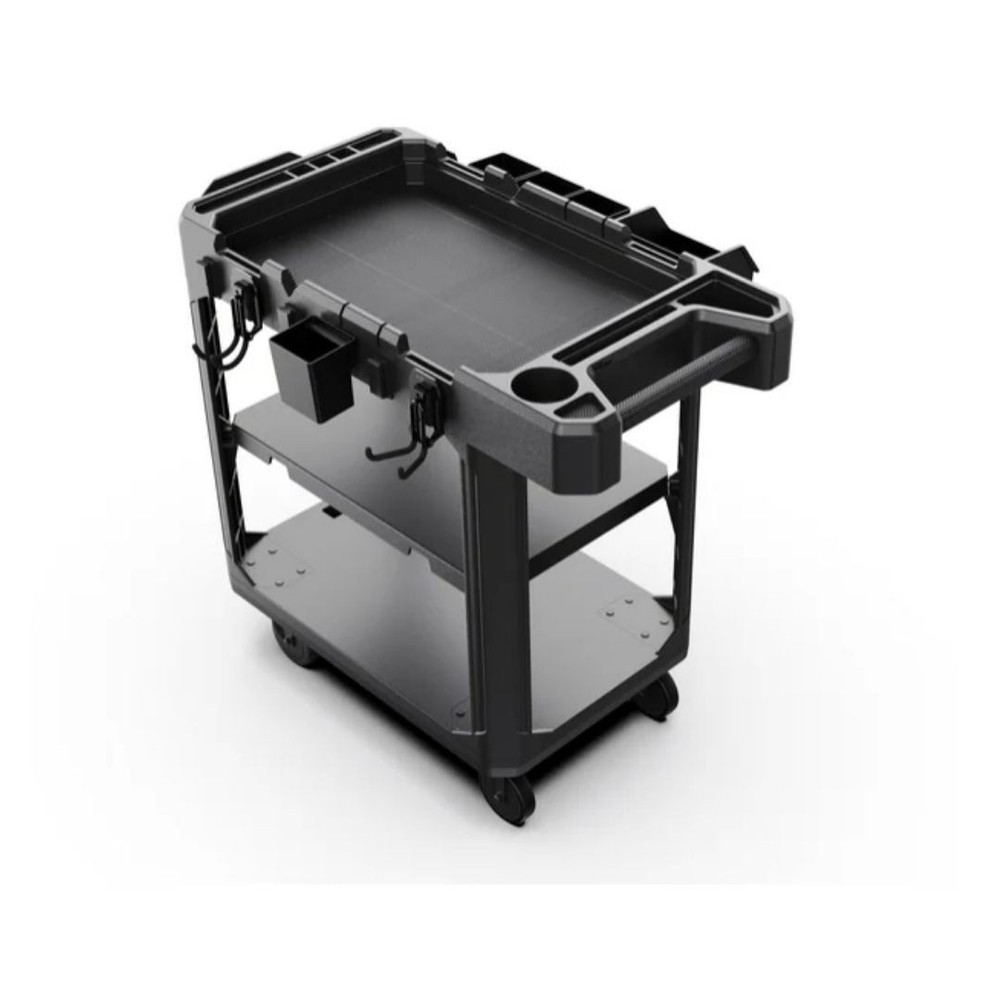 Hyper Tough Hyper Stack 3-Shelf Multi-Use 36" Commercial Utility Cart, 500 lb