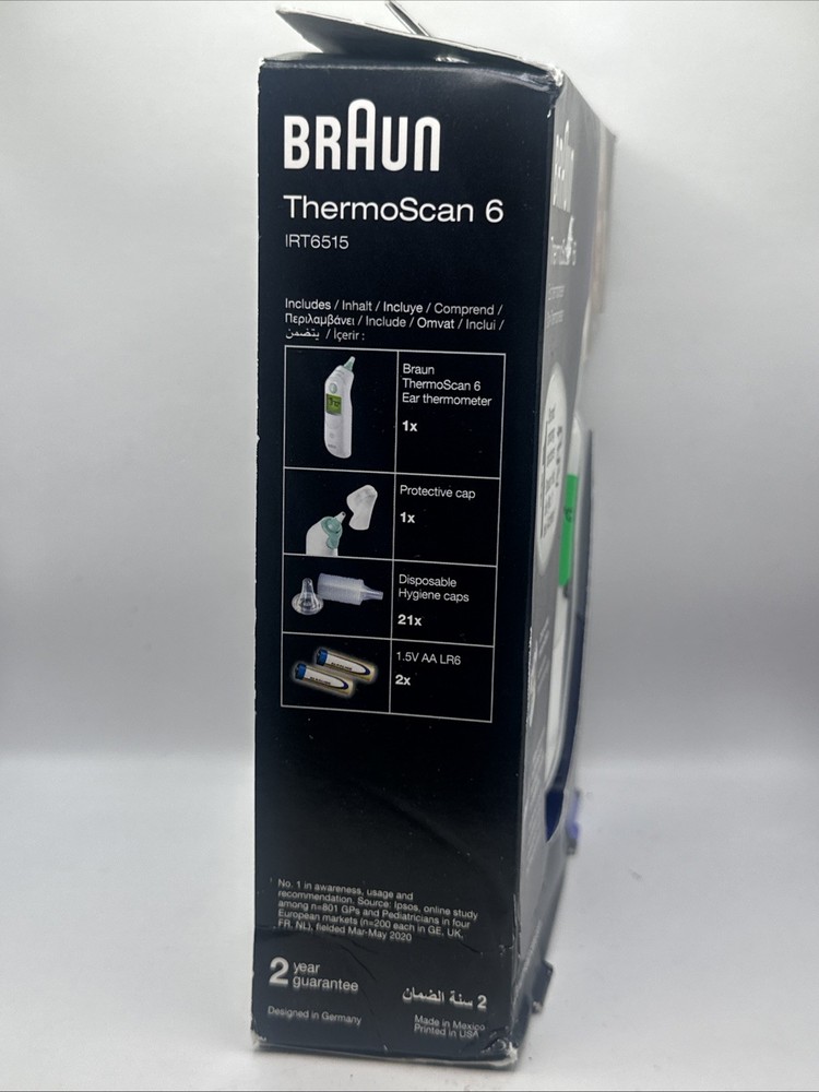 Braun ThermoScan 6 Ear Thermometer with Color-Coded Digital Display