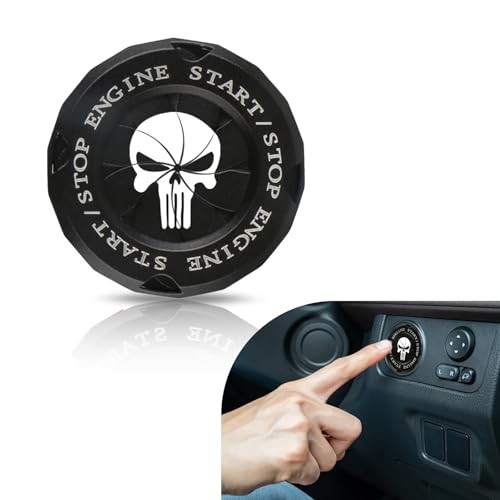 Push Start Button Cover, Personalized Skull Rotary Type Ignition Switch