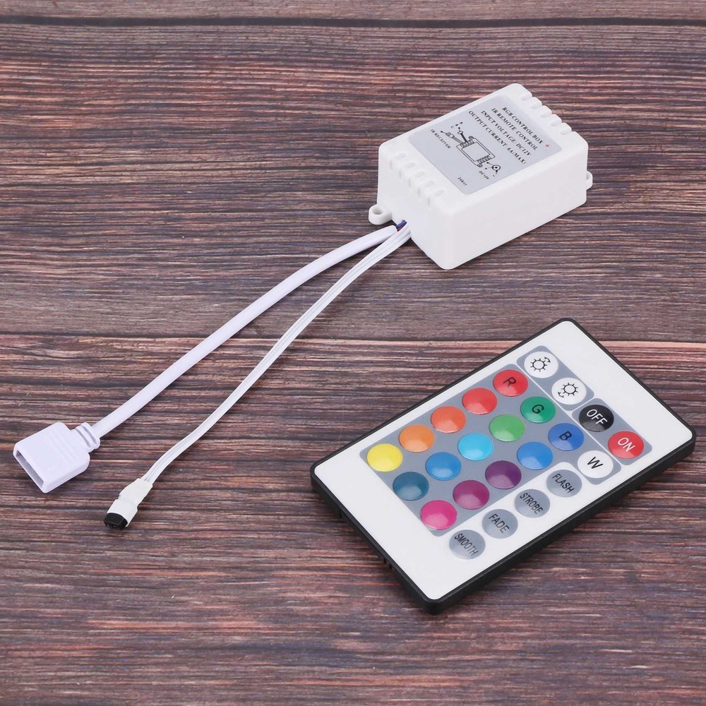 LED RGB Controller Control IR 24 keys white 12V J2N69096