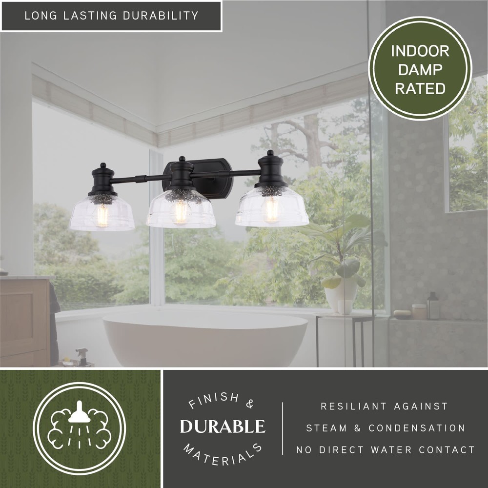 Vaxcel Lighting W0557 Beloit 3 Light 26"W LED Vanity Light - Black