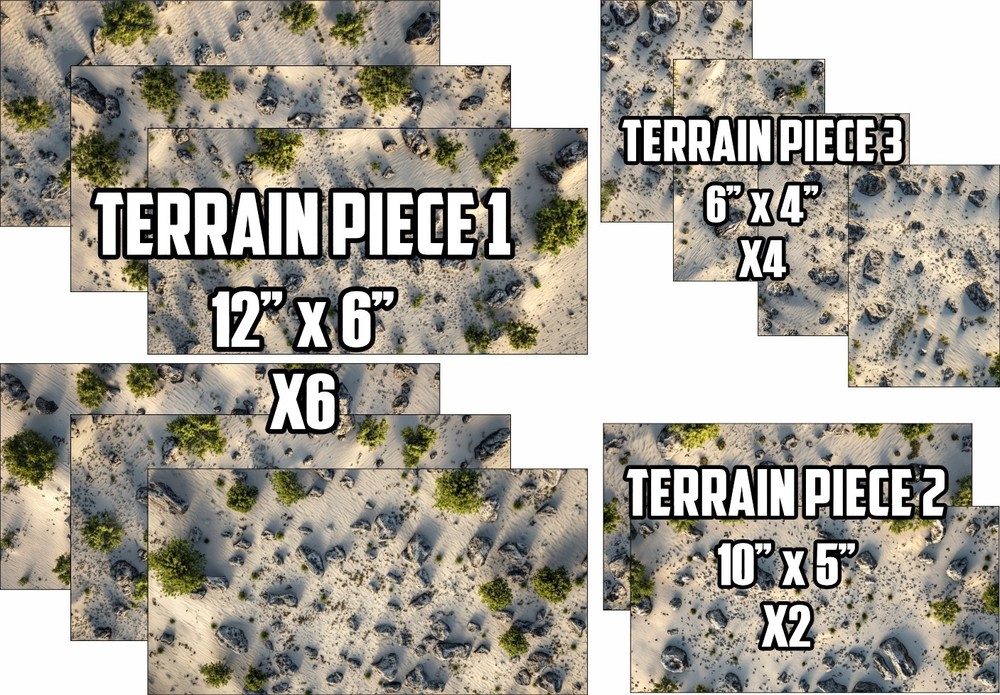 Neoprene Terrain Mats - Barren - Compatible w/ Warhammer 40K