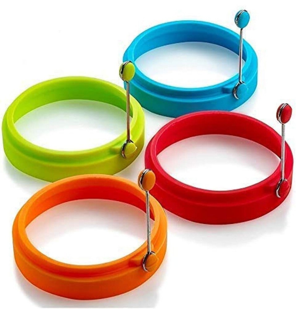 Assorted Color Silicone Egg Ring (4 Pack)