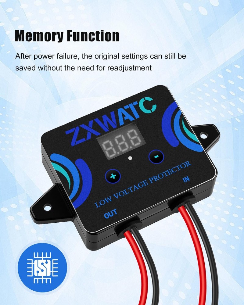 DC12-36V Low Voltage Protector, Digital Disconnect Switch, Over-Discharge Cut...