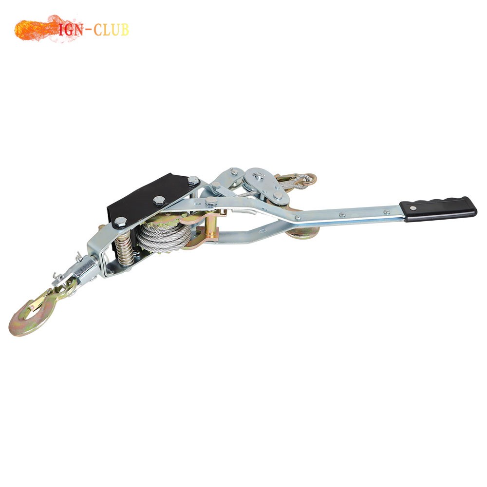 Cable Puller 4 Ton Dual Gear Power Puller Heavy Duty Hand Power