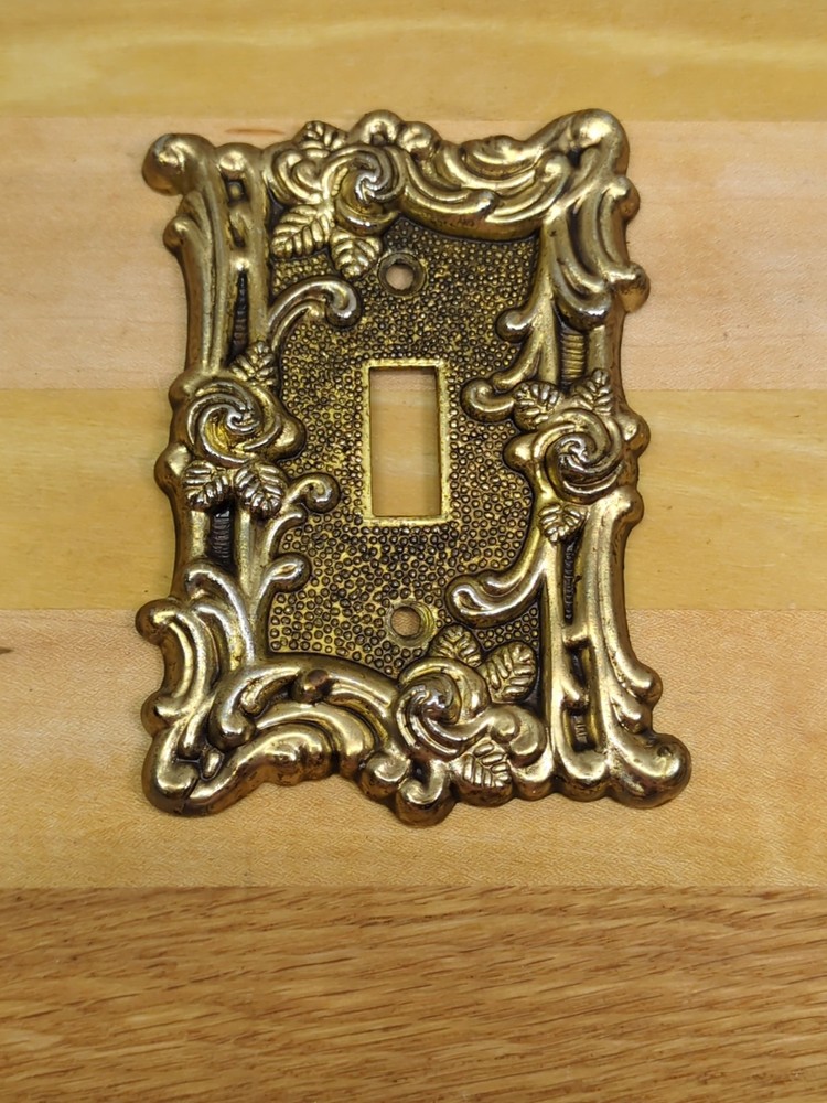 Vintage AmerTac Brass Single Light Switch Plate