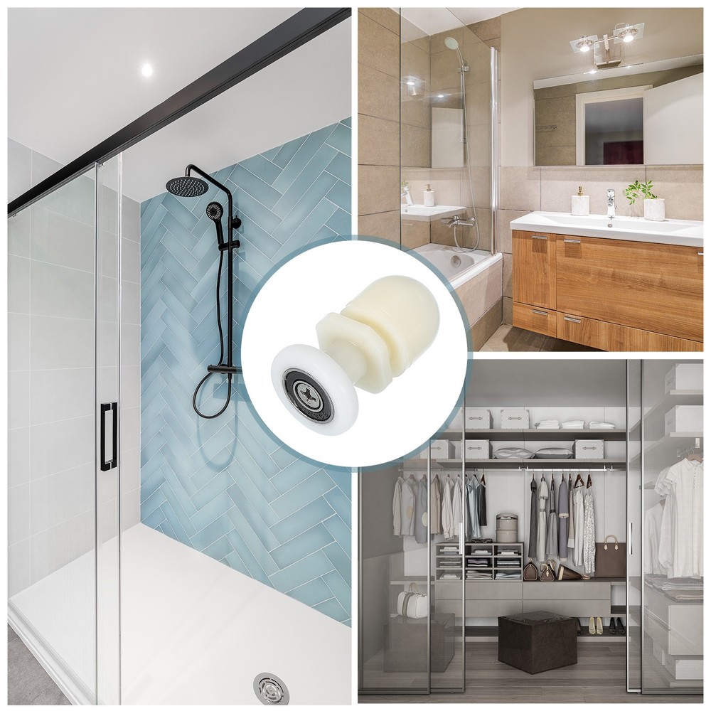 8 Pcs 23mm Shower Door Rollers Wheels Replacement White