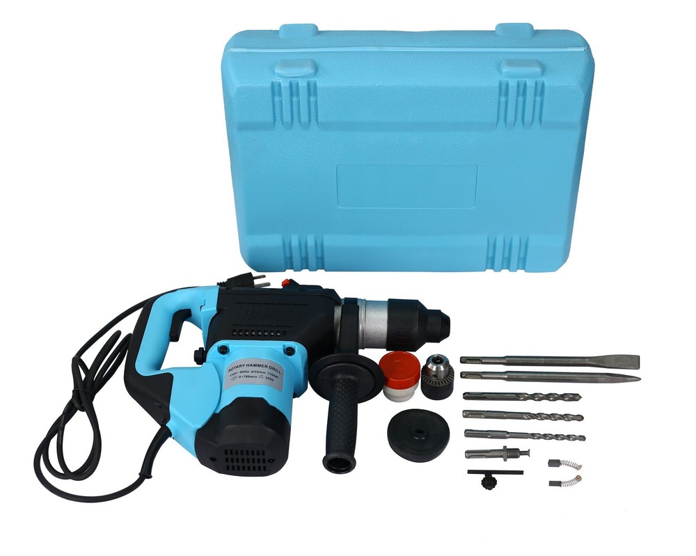 Rotary Hammer Drill 1-1/2" SDS Plus 3-Function Concrete Demolition Power Tool