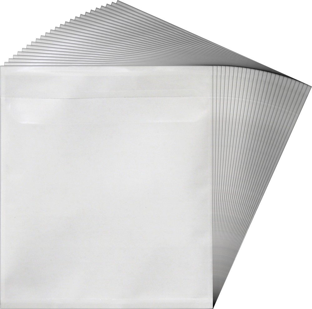 (25) Adhesive Backed CD Plastic Booklet Disc Display Sleeves Inserts DVD #CDIVSB