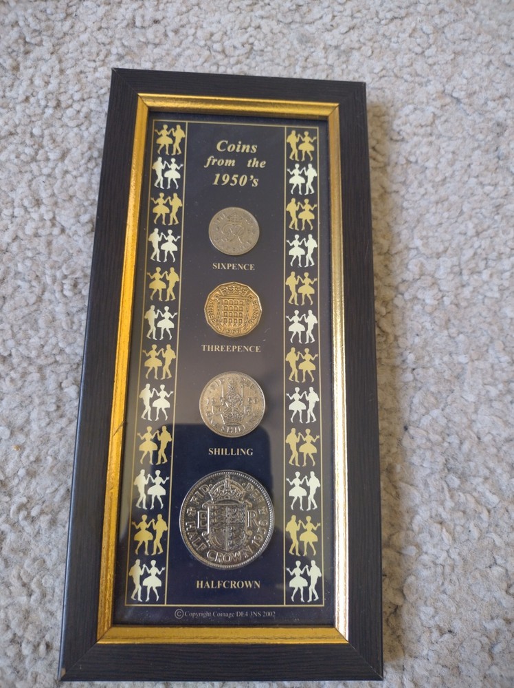 British Coins from the 1950’s (Framed)