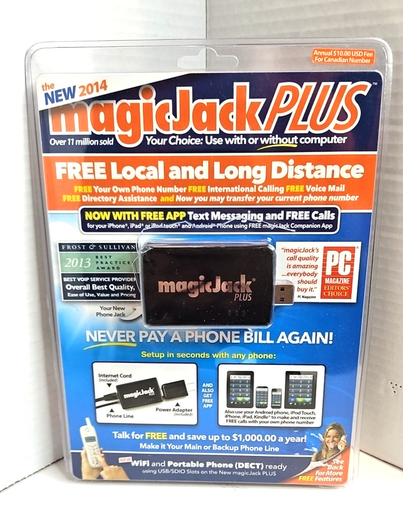 Magic Jack Plus Free Local Long Distance Calling Telephone Unit