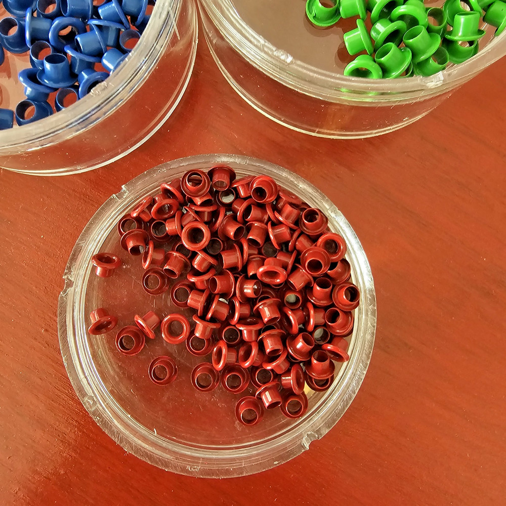 Approximately 500 Scrapbooking Journaling Tiny Eyelets With Organizer Craft Lot