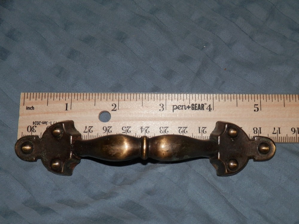 vintage National Lock 1093 Drawer Pull handles knobs Cabinet Door brass?