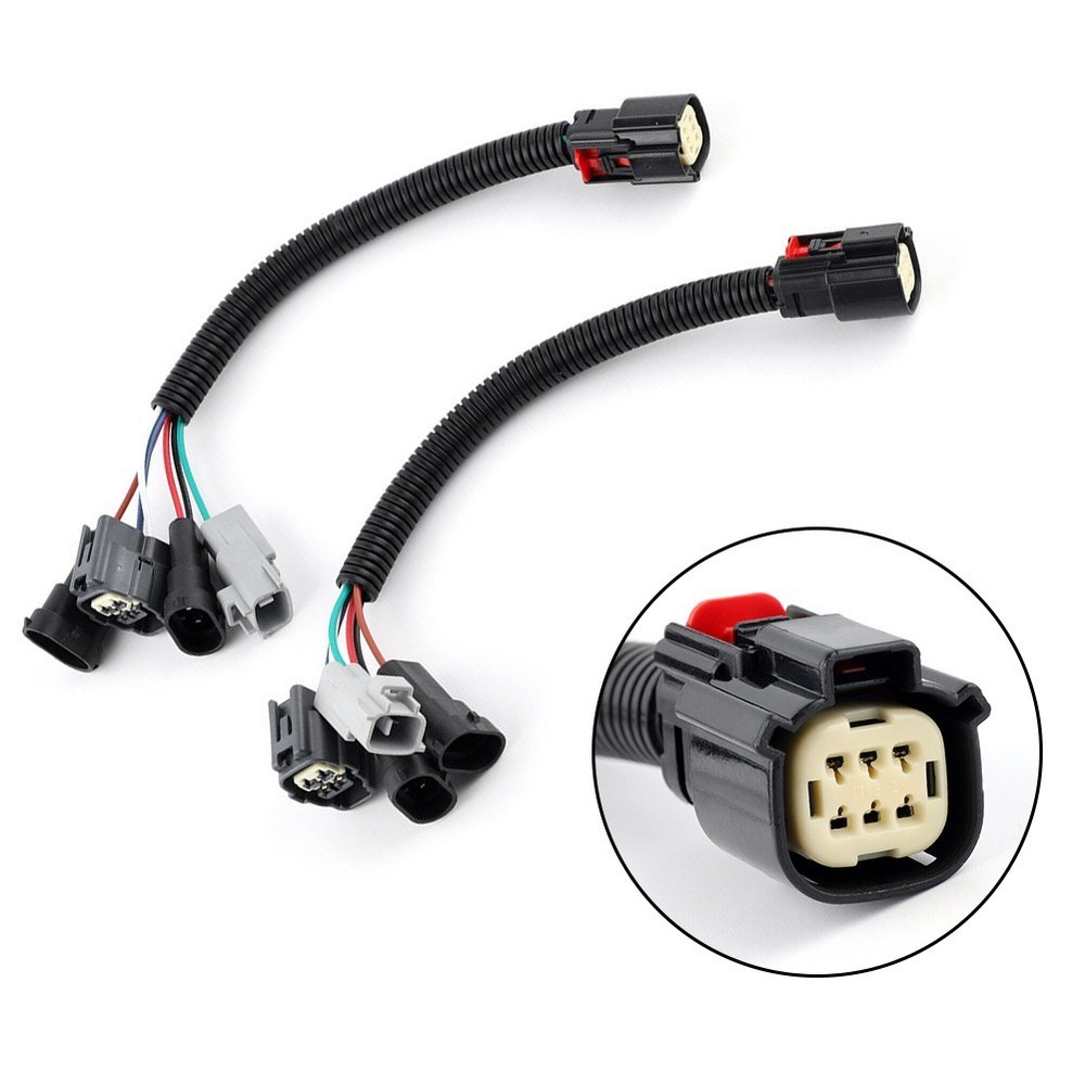 Stable Brightness No Flickering LED Headlight Conversion Connector Adapter Set