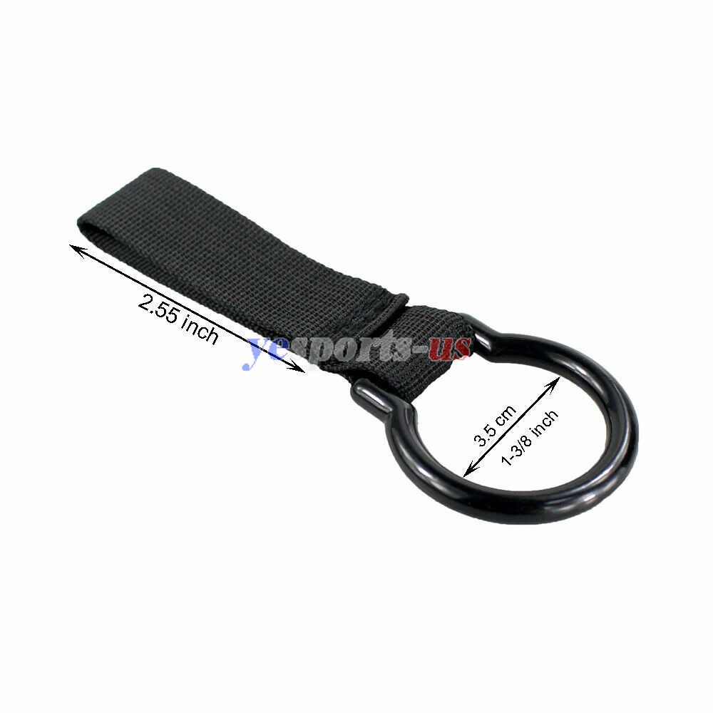 Black Flashlight Ring Holder Tactical Duty Belt Carry Flashlight Stick Baton