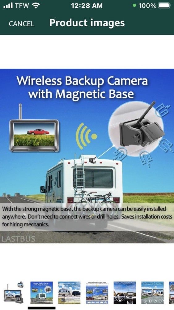 Wireless Magnetic Digital Backup Camera System