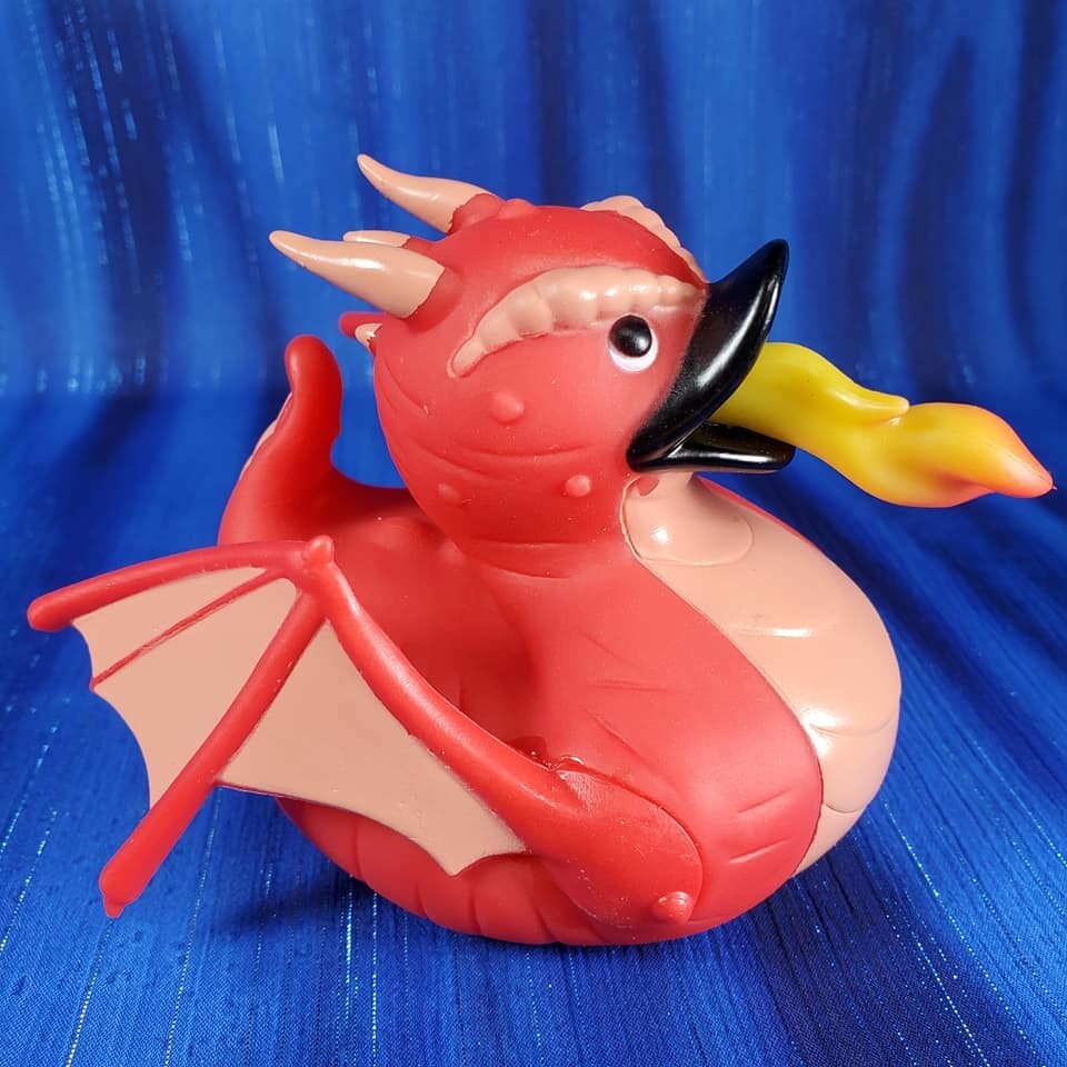 Red Dragon Rubber Duck Wild Republic NEW!