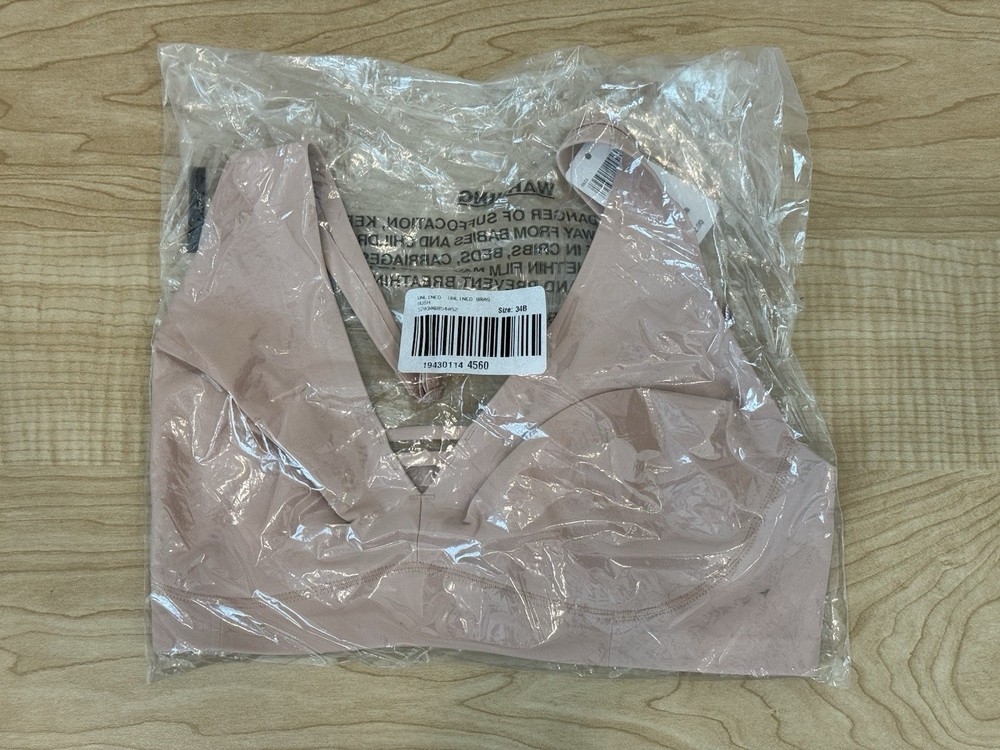SOMA Essentials Unlined Wireless Bra 34B - Blush - NWT
